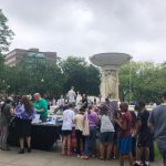 Crowd at Dupont Circle Fountain